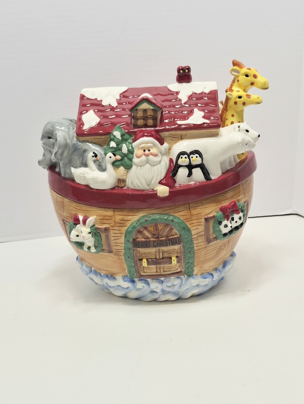 CHRISTMAS ON THE ARK COOKIE JAR